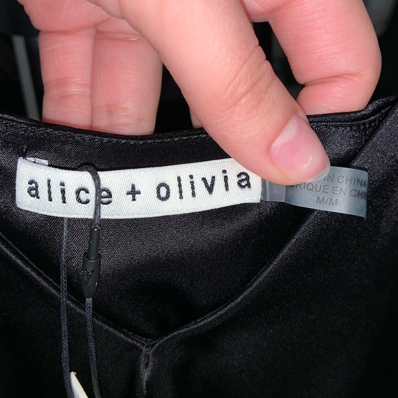 COPY - Alice & Olivia Katherine Black Silk Ruffle Cropped Cami Top –– NWT - Picture 12 of 16